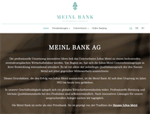 Tablet Screenshot of meinlbank.com